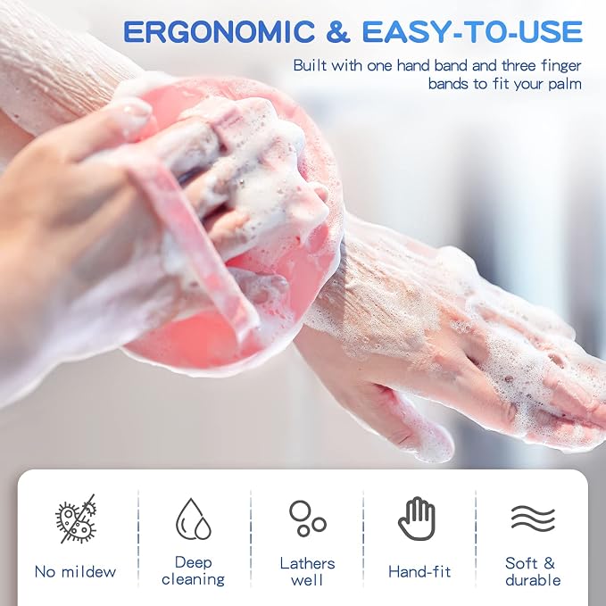 Manmihealth 4 Pack Soft Silicone Shower Brush, Super-Lathering and - Image 4