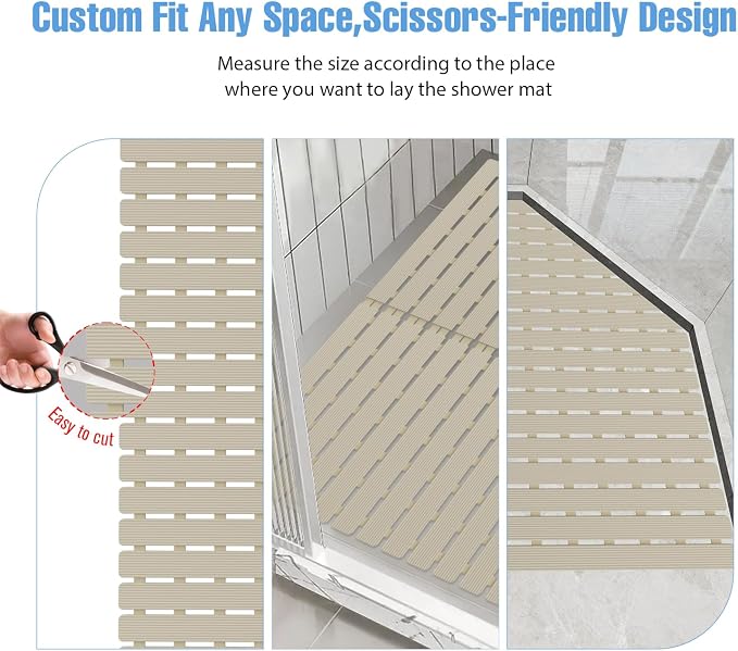 ​Shower Mat Non-Slip Bath Mat for Tub and Shower Stall, 200+ Suction Cups - Image 4