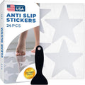 Anti Slip Shower Stickers 24 PCS, Invisible Non-Slip Shower Stars by ClearBloom