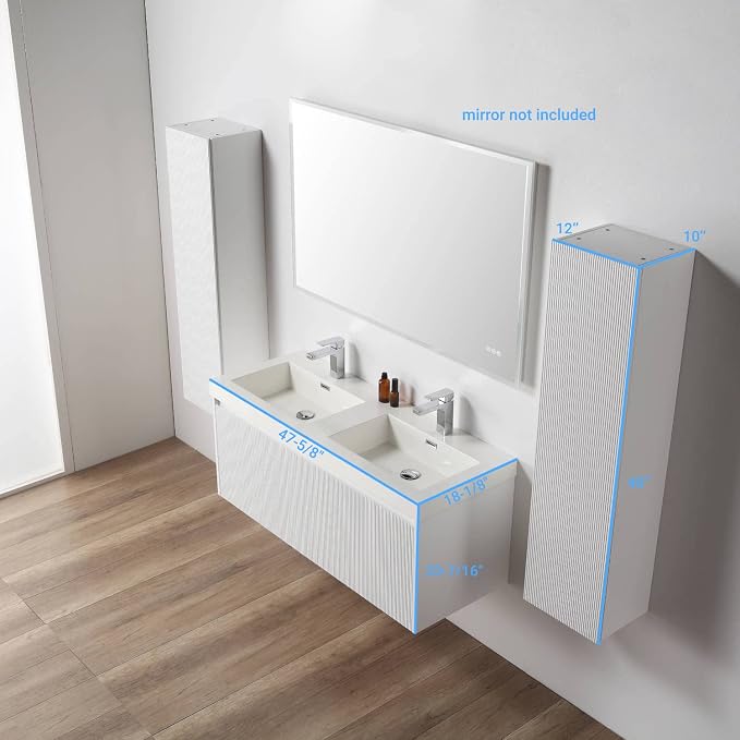 Blossom 48 Inch Double Sink Bathroom Vanity - Image 3