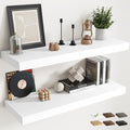 40 Inch Long Floating Shelves for Wall Set of 2, Easy Install Engineered Wood by Marsmiles