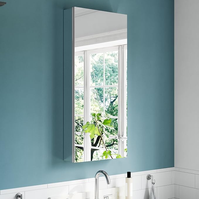 16"x36" Bathroom Mirror Medicine Cabinet, Aluminum Medicine Cabinet by CraftYourIdealBathMoments