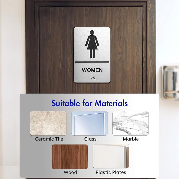 Bathroom Signs, Men's & Women's Restroom Signs - Image 5