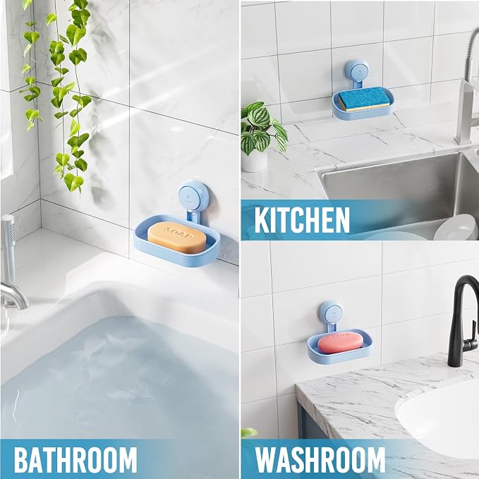 TAILI Soap Dish Bar Holder Suction Cup, Soap Saver - Image 9