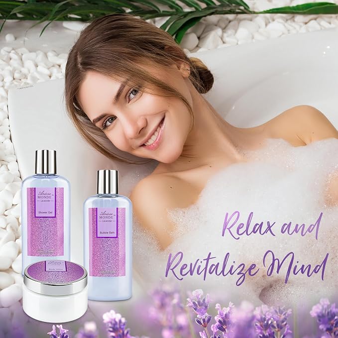 Bath Sets for Women Gift, Bath and Body Gifts Set, Lavender Spa Gift for Self - Image 6
