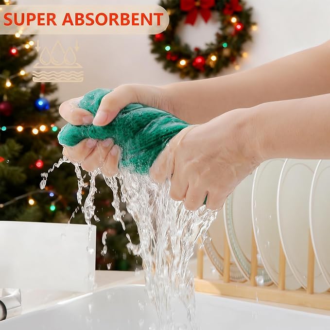 Homaxy 100% Cotton Waffle Weave Kitchen Dish Cloths, Ultra Soft Absorbent Quick - Image 3