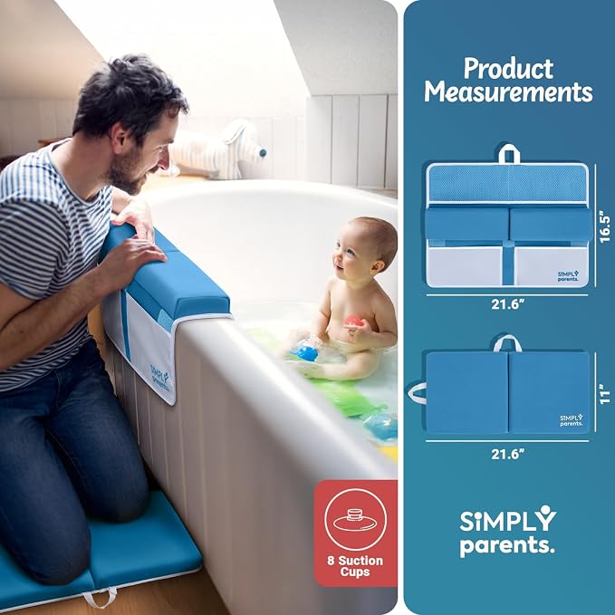 Simply Parents Comfortable Baby Bath Kneeler and Elbow Rest Pad Set - Image 4