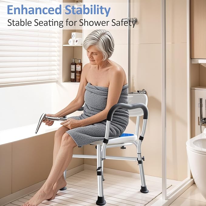 KingPavonini Shower Chair for Inside Shower, 550LBs Heavy Duty Bath Chair - Image 2