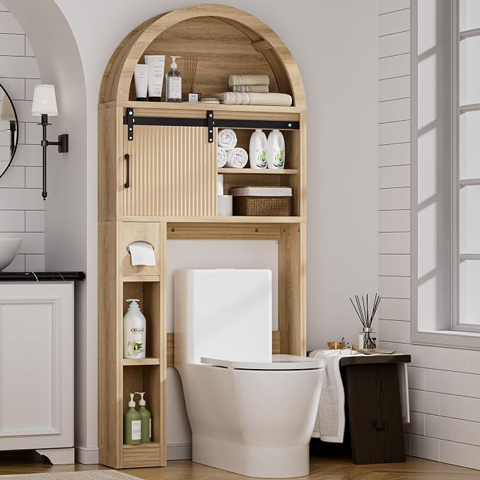 Spurgehom Over The Toilet Storage Cabinet, Bathroom Shelf Organizer Freestanding by Spurgehom