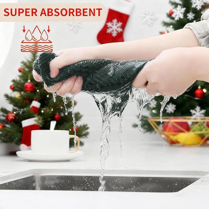 Homaxy 100% Cotton Waffle Weave Kitchen Dish Towels, Ultra Soft Absorbent Quick - Image 3