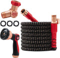 Pocket Hose Copper Head UV w/Pocket Pivot, Expandable Garden Hose 75 FT w/10 by PocketHose