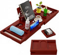 Bamboo Bathtub Caddy Tray Expandable & Foldable Bath Shelfwith Book, Tablet & by Unknown