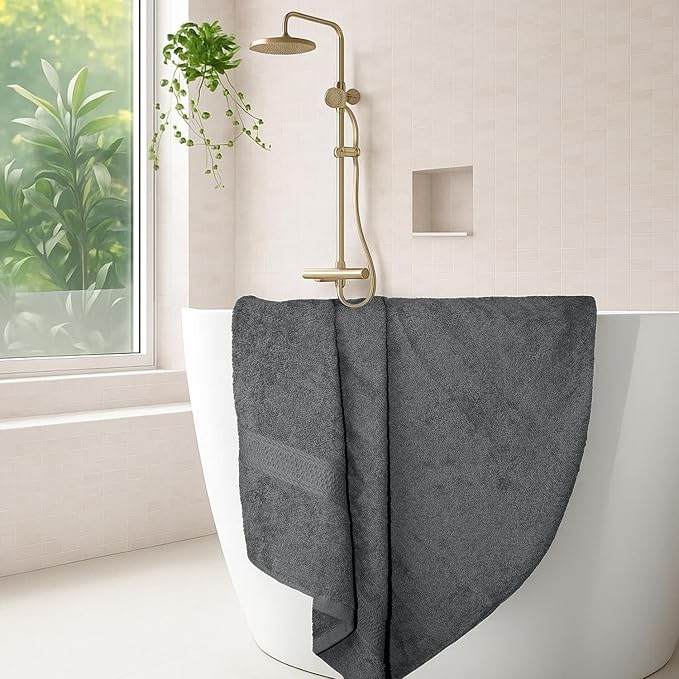 RIVERSIDE 100% Ring Spun Cotton Large Bath Towels Set of 4, 27 x 54 Inches – - Image 2