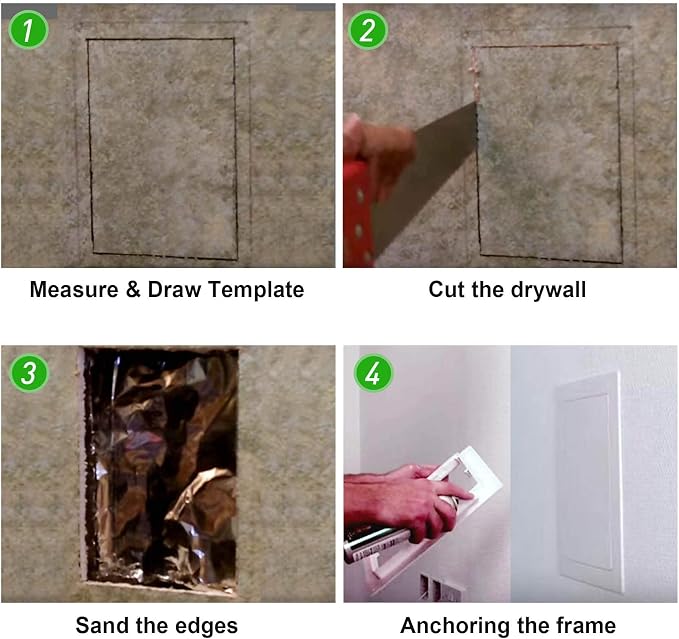 Plumbing Access Panel for Drywall 6 x 9 Inch Plastic Access Door Removable Wall - Image 5