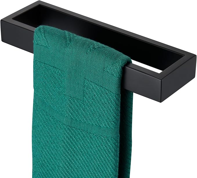 KOKOSIRI Towel Bar Matte Black Hand Towel Holder 12-Inch Kitchen Rack Stainless by KOKOSIRI