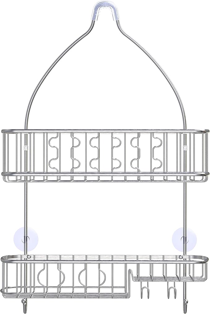 Simple Houseware Stainless Steel Bathroom Hanging Shower Head Caddy Organizer - Image 4