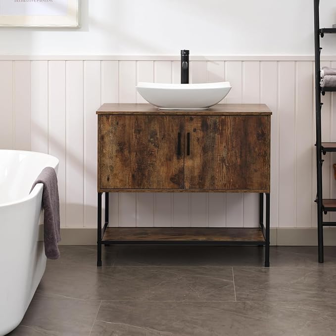 UEV Rustic Brown 36" Bathroom Vanity - Image 4