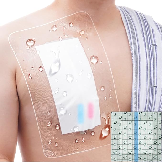 Waterproof Shower Protector | 12x12 Inch Dialysis Catheter Shower Cover Large | by Hola+Health