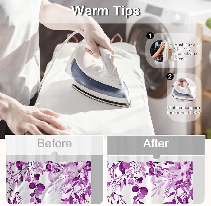 No Hook Shower Curtain and Liner Set, Bath Curtain Sets - Image 5