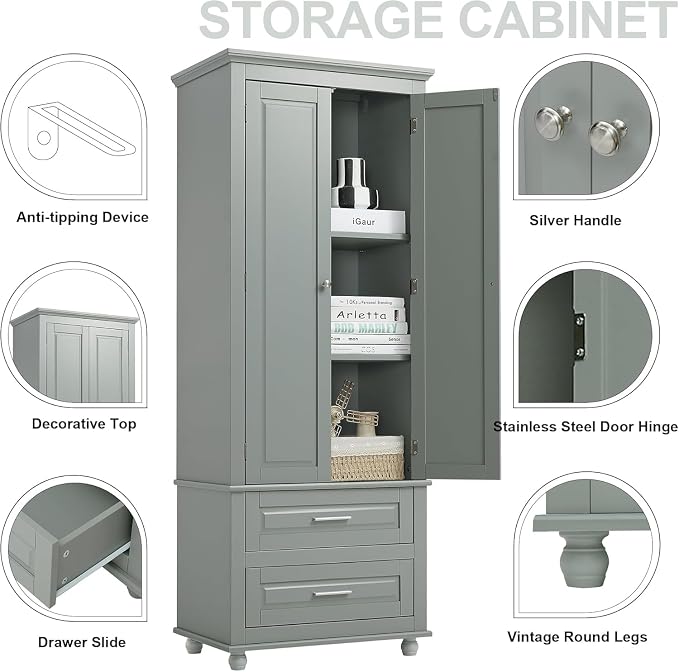 Tall Narrow Storage Cabinet - Image 5