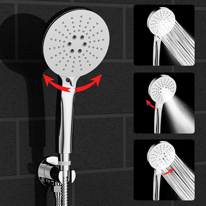 Shower Faucet Set 8IN Brass Rough-In Valve Body Trim Kit Rainfall Included - Image 6