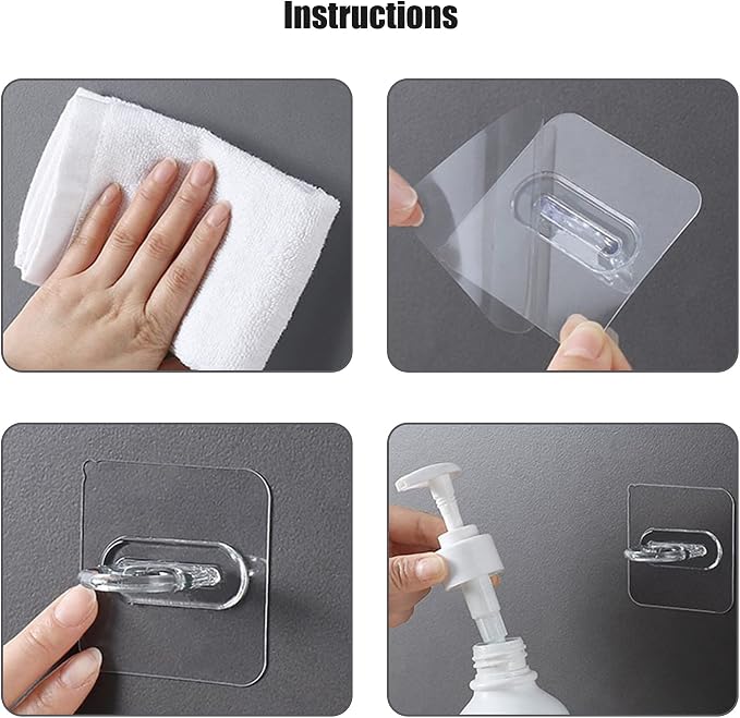 Adhesive Shower Gel Bottle Rack, Shampoo Dispenser Holder, Bath Lotion Hook - Image 4