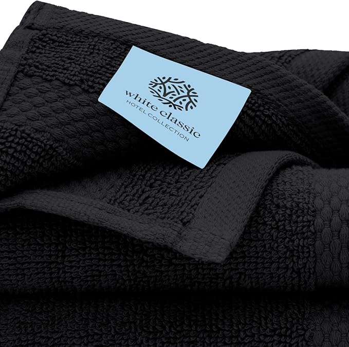 White Classic Luxury Bath Towel Set of 8 Pieces - Image 5
