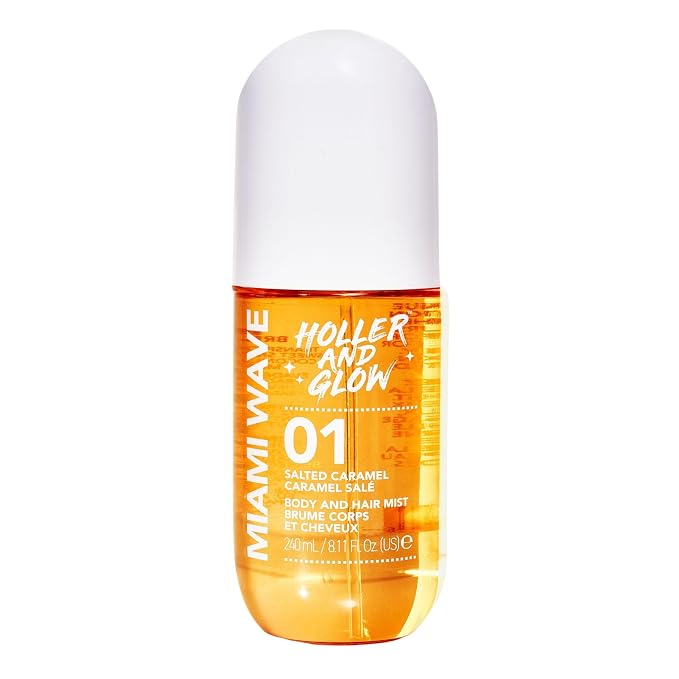Holler And Glow Miami Wave Salted Caramel Body & Hair Mist, Body Spray by HollerAndGlow