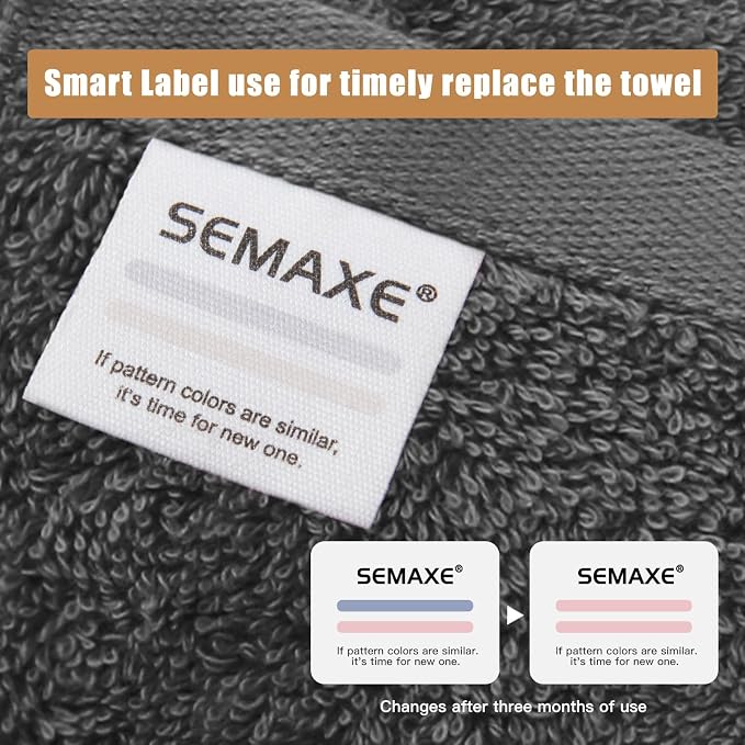 SEMAXE 18-Pack Bath Towel Set Include 6 Bath Towels, 6 Hand Towels, 6 Wash - Image 2