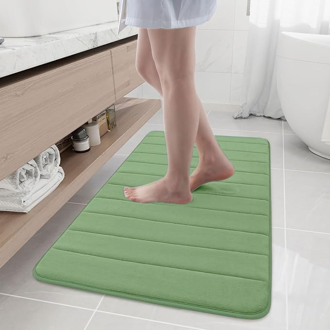 Buganda Memory Foam Bath Mat, Ultra Soft and Non-Slip Bathroom Rugs, Water by Buganda
