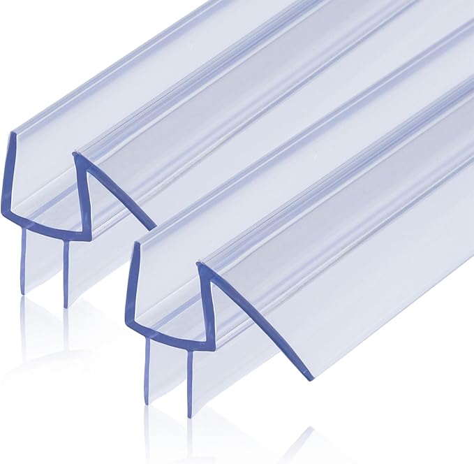 2-Pack ShowerDoor Bottom Seal 3/8" x 36" Polycarbonate Frameless Ultra Clear by Unknown