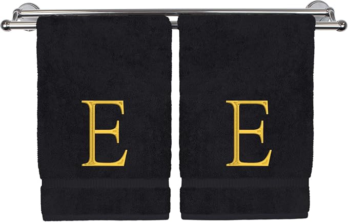 Monogrammed Hand Towel, Personalized Initial Gift, Extra Absorbent 100% Turkish by BareCotton