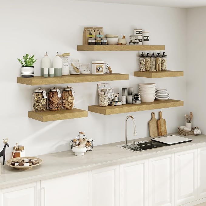 Heimlove Bathroom 12'' Deep Floating Shelves - Image 7