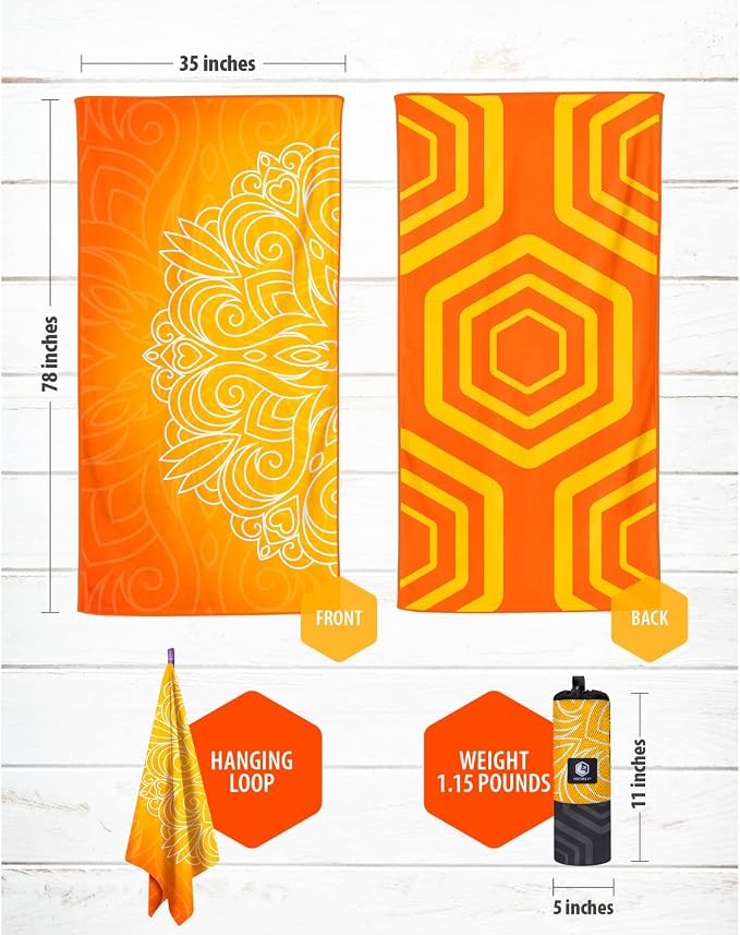 VENTURE 4TH Microfiber Beach Towel: Quick-Dry, Sandproof and Lightweight - Image 6
