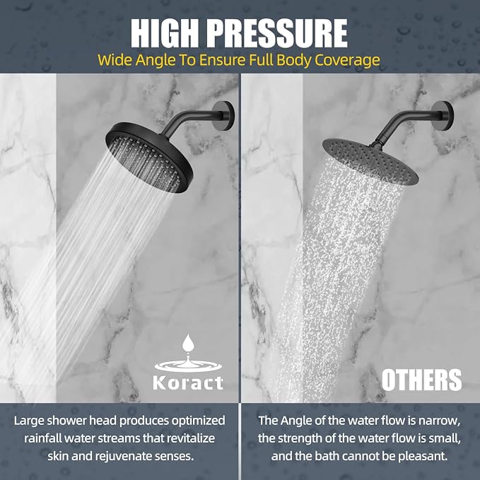 Shower Head High Pressure Rain Premium Quality Luxury Design Anti-Clogging - Image 7