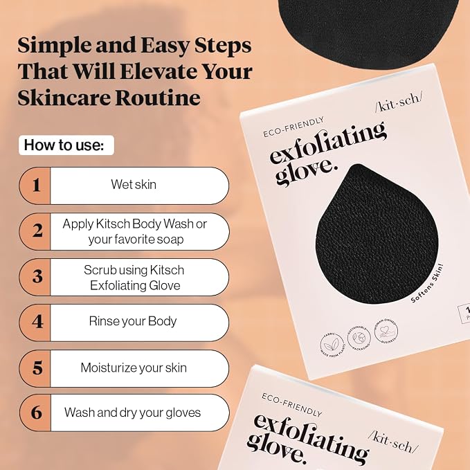 Kitsch Exfoliating Glove – Korean Exfoliating Mitt & Deep Exfoliating Body - Image 4