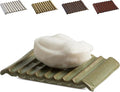 Soap Dish, Ceramic Soap Holder Bar Soap Saver Non-Slip Bathroom Accessories by LAUCHUH