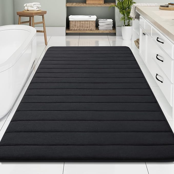 Buganda Memory Foam Bath Mat, Ultra Soft and Non-Slip Bathroom Rugs, Water by Buganda