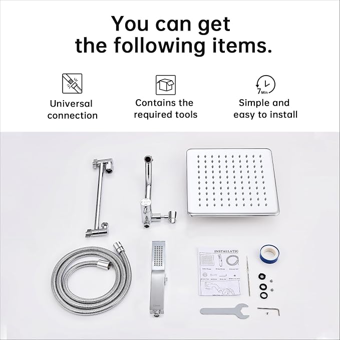 G-Promise All Metal 10 Inches Rain Shower Head - Image 8