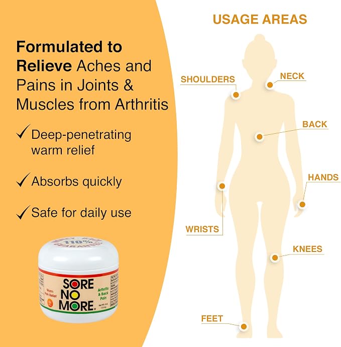 Sore No More Warm Arthritis Pain Relief Cream – Targeted Reliever - Image 2