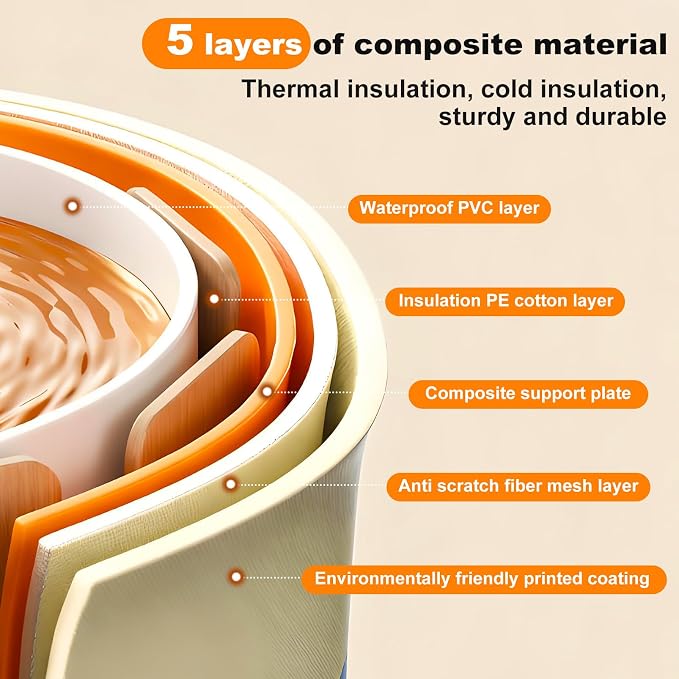 Portable Bathtub for Adult 29.5"x31.5" Collapsible Cold Plunge Bathtub Foldable - Image 7