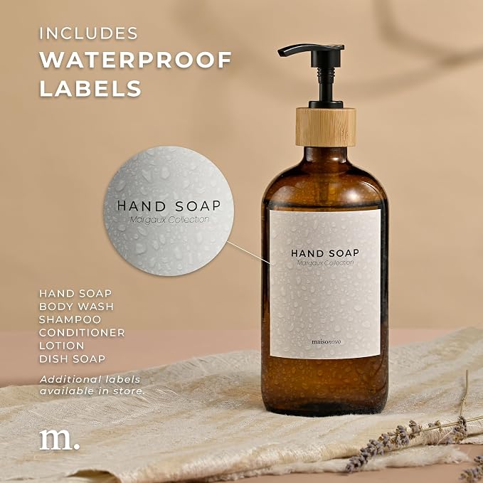 MaisoNovo Glass Hand Soap Dispenser | Dish Soap Dispenser - Image 7