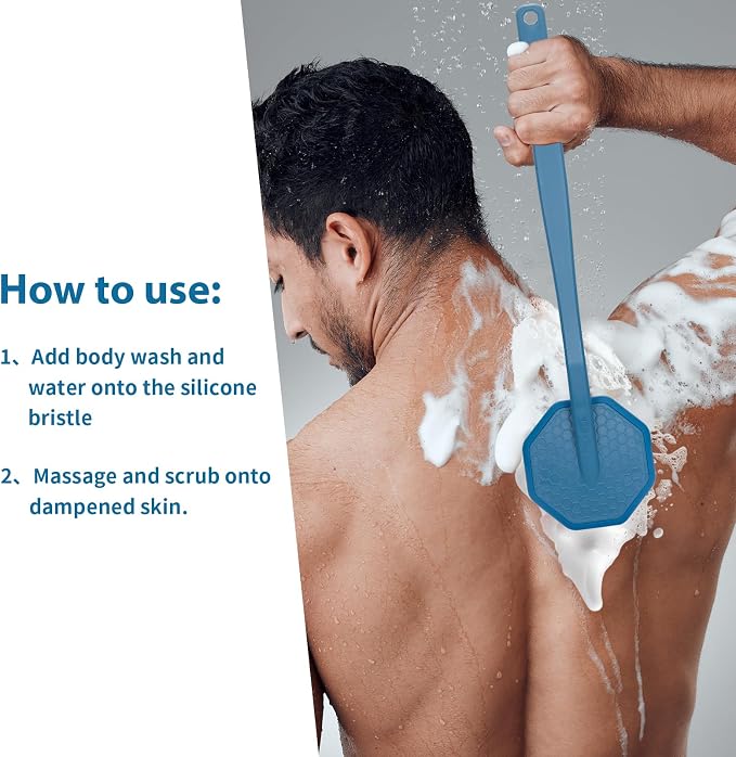 iTokGoK® All New Premium Silver-Infused Silicone Back Scrubber - Image 2