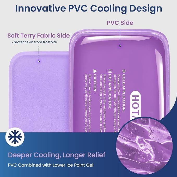 REVIX Large Ice Packs for Injuries, 2 Packs Hot & Cold Gel Ice Packs - Image 3