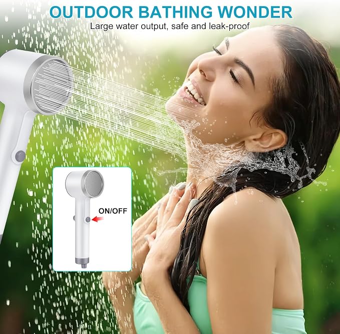 Portable Shower for Camping, Rechargeable Outdoor Shower Pump - Image 2