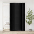 Accordian Door Curtain, 100% Blackout Folding Magnetic Doorway Curtains by JILRON