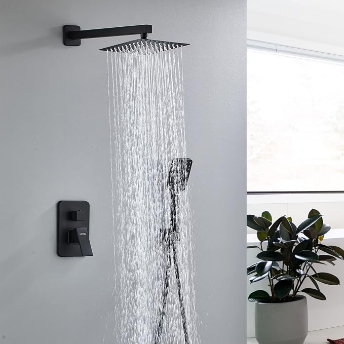 8 Inch Shower System with Tub Spout, Square High Pressure Shower Head, - Image 6
