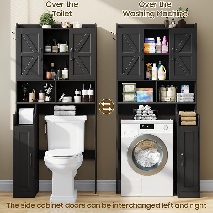 Over The Toilet Storage Cabinet, Bathroom Over Toilet Storage Organizer - Image 5