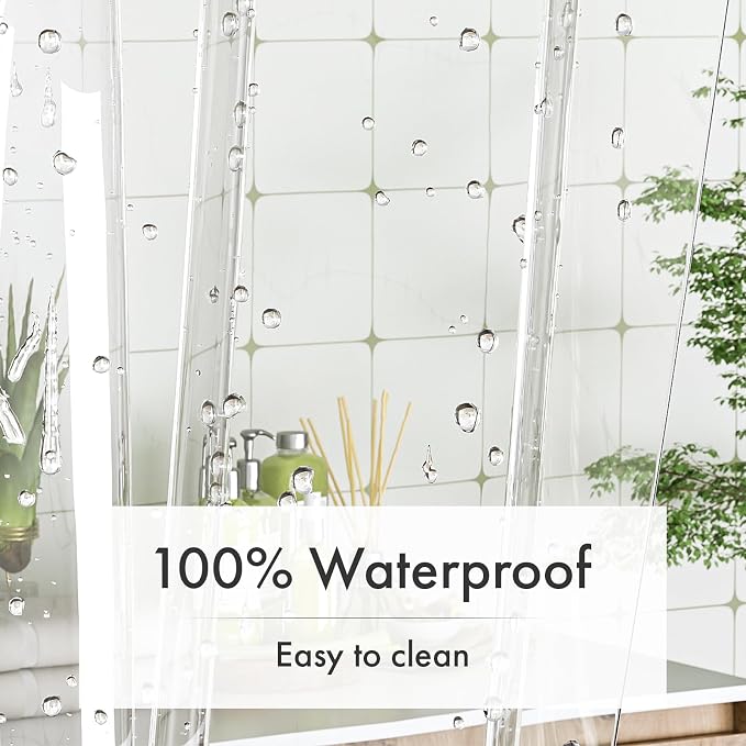 Amazer Extra Long Shower Curtain Liner 72 x 84 Clear Shower Liner Medium Weight - Image 7