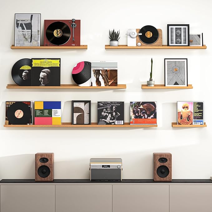Heimlove Picture Ledge Shelf, Floating Shelves Set of 2, 48 Inches Picture Shelf - Image 5